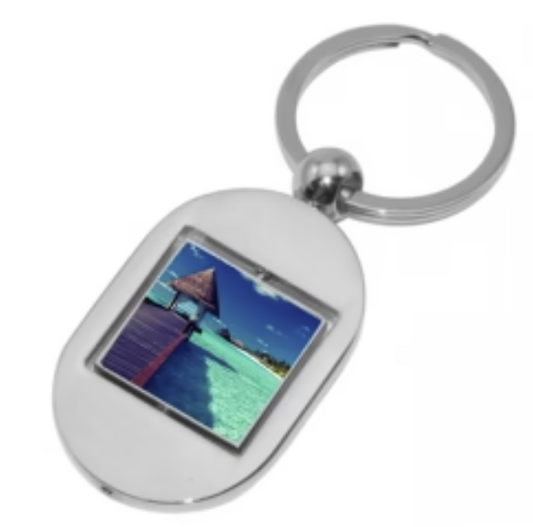 Photo Keyring personalised both sides - Rotating Square