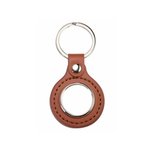 photo keyring brown PU