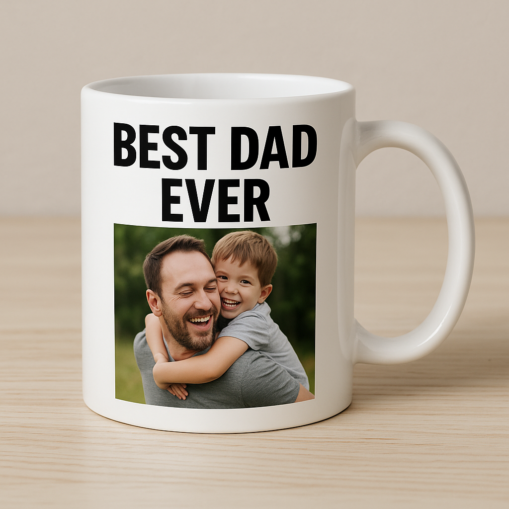 Personalised Father’s Day Photo Mug – Add Your Own Photo & Message