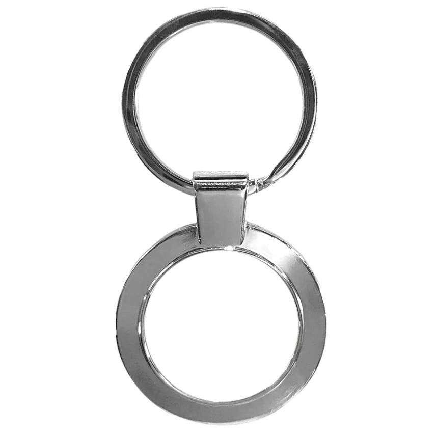 Round metal keyring