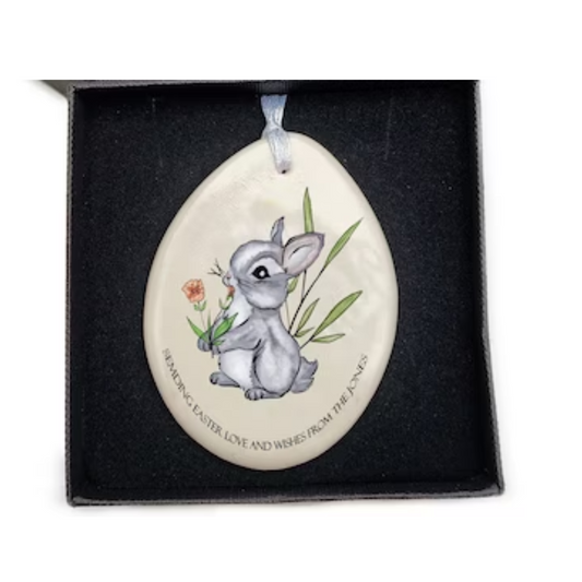 Personalised Ceramic Easter Bunny