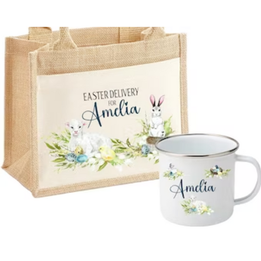 Persoanalised Easter Basket and Easter Mug