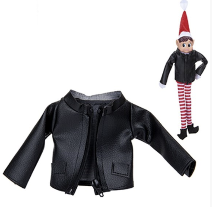 Elves Behavin' Badly Christmas Elf Faux Leather Jacket With Zip