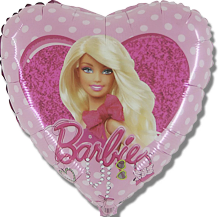 Barbie Polka Dots & Pearls 18" Heart Foil Balloon