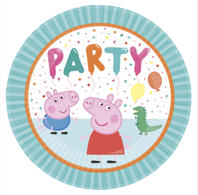 Peppa Pig Party 23cm Paper Plates 8pk
