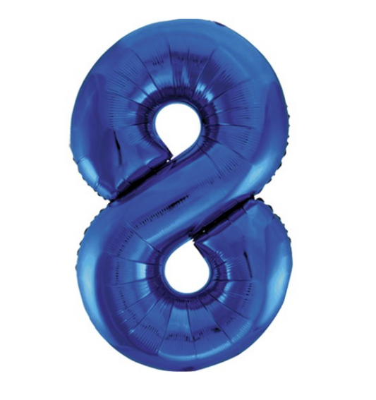 Number Balloon Blue 34" Foil