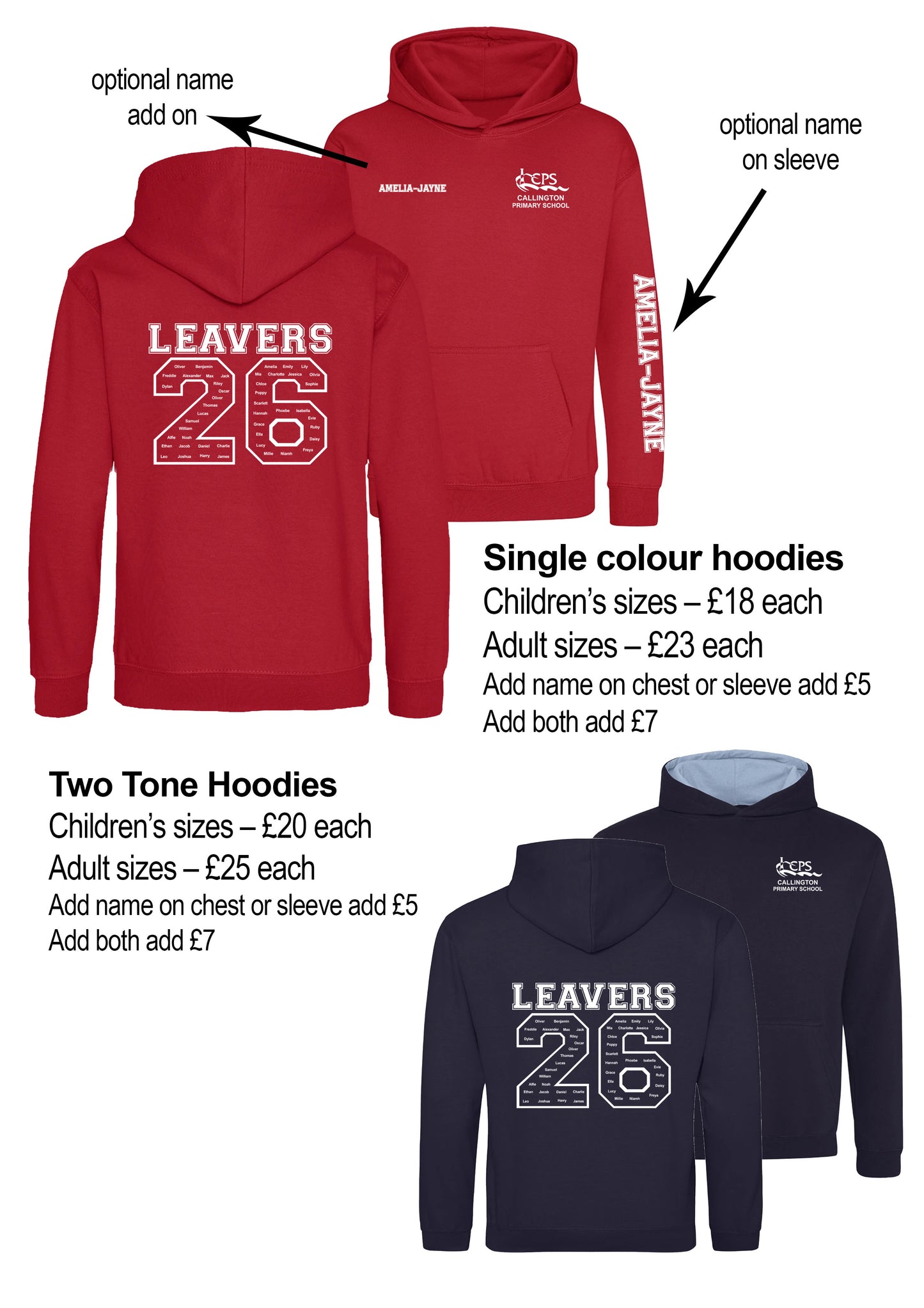 Callington Primary School Leavers Hoodie 2026