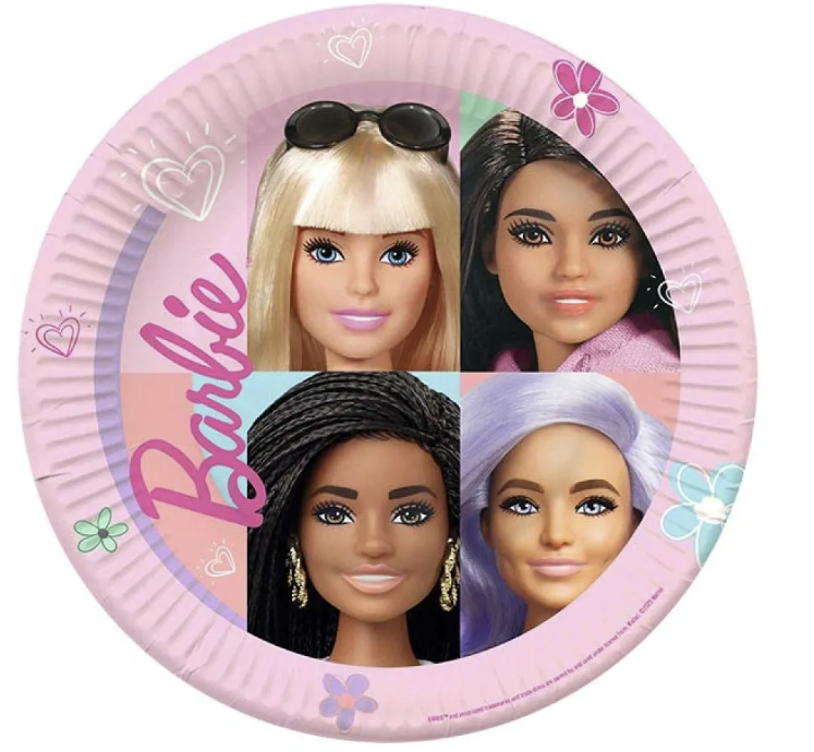 Barbie Paper Plates - 23cm - Pack of 8