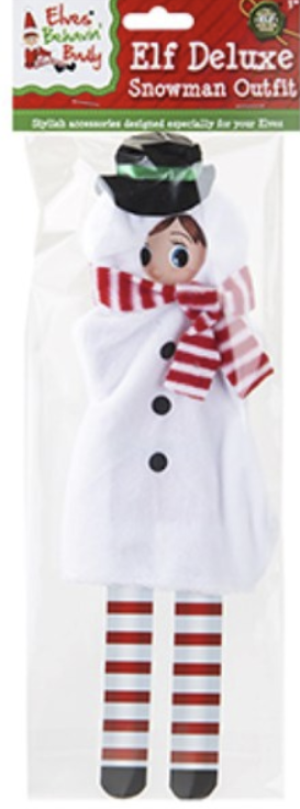 Elves Behavin' Badly Christmas Elf Plush Snowman Outfit