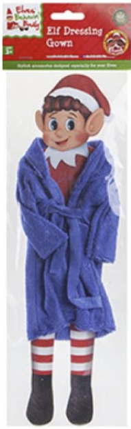 Elves Behavin' Badly Blue Dressing Gown