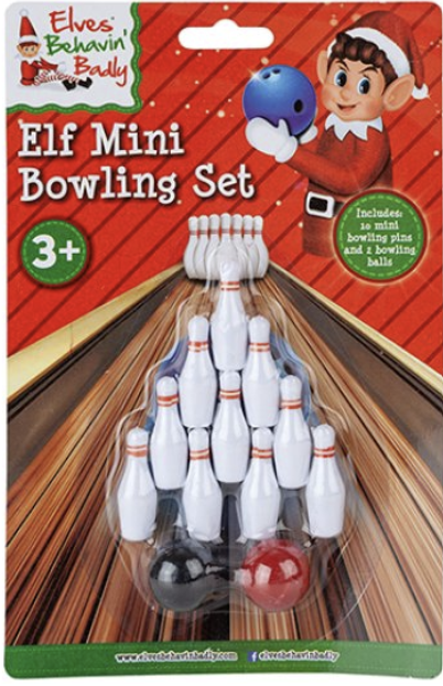 Elves Behavin' Badly Mini Ten Pin Bowling Set