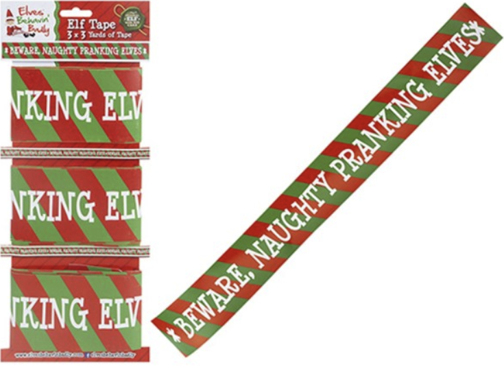 Elves Behavin' Badly 3 Rolls Christmas Elf Printed Tape 2.7M